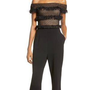 New With Tags Tadashi Shoji SHO "Jetty" Fringe jumpsuit..